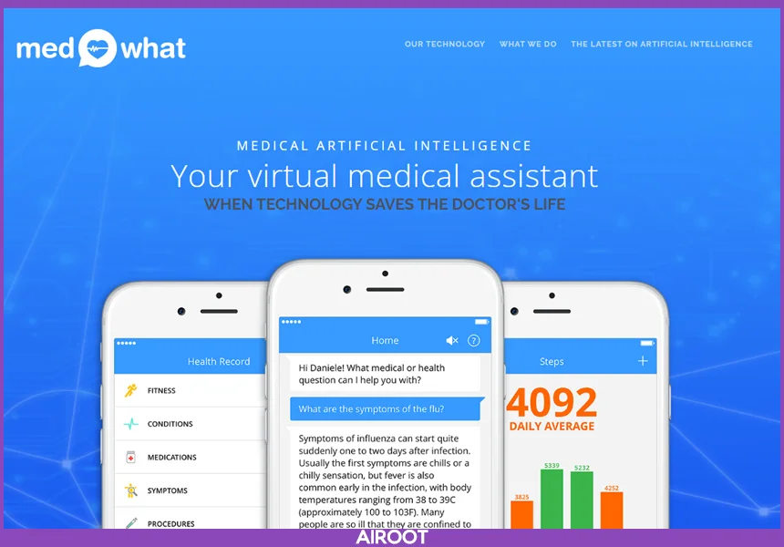 MedWhat می‌تواند مشاوره پزشکی ارائه دهد و خطای انسانی را برای بهبود شرایط سلامت کاربران کاهش دهد.