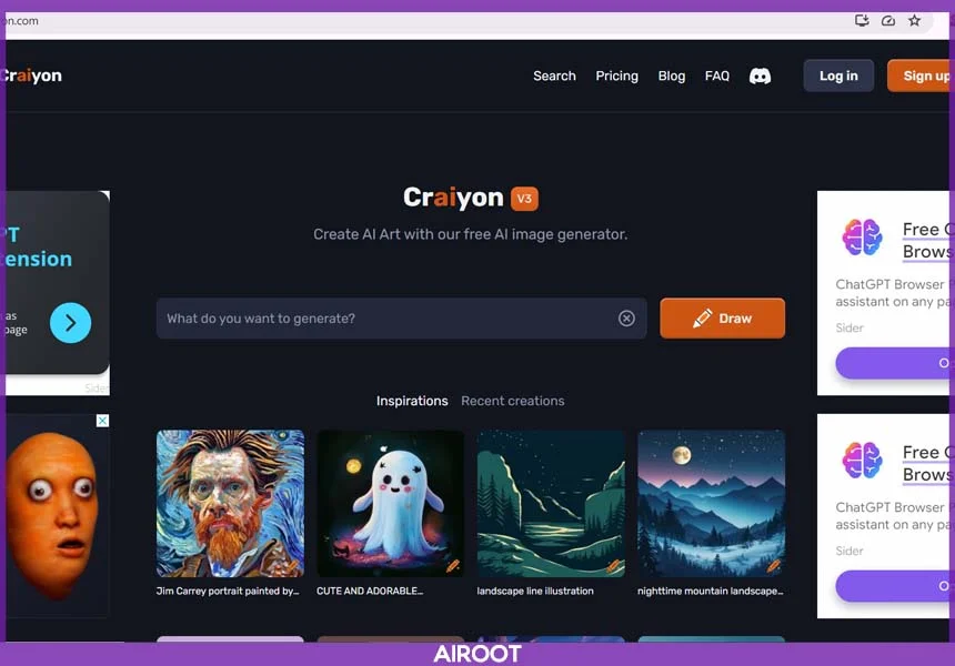 رفتن به سایت هوش مصنوعی Craiyon