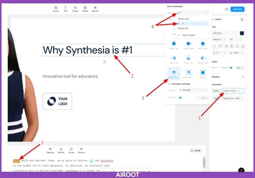 ادیت ویدیوی با هوش مصنوعی Synthesia - AI