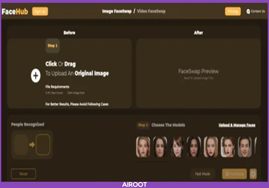 هوش مصنوعی تعویض چهره FaceHub