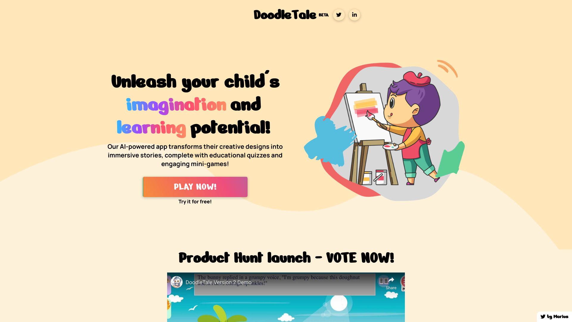 DoodleTale – AI Children Creativity App