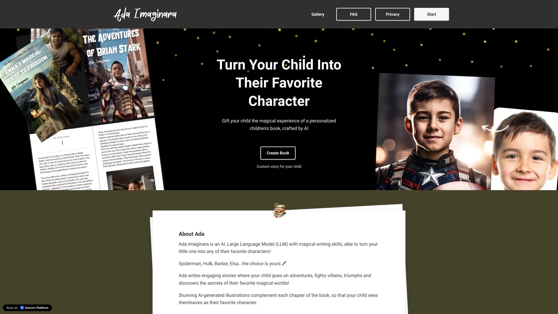 Ada Imaginara – Children`s Books by AI