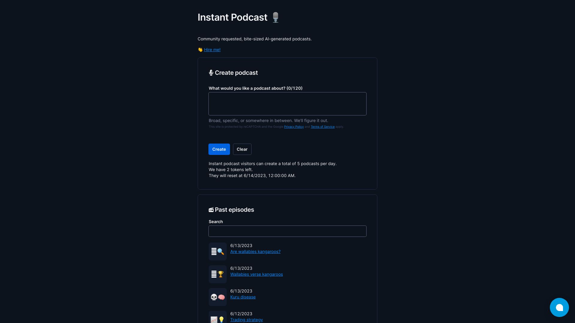 Instant Podcast