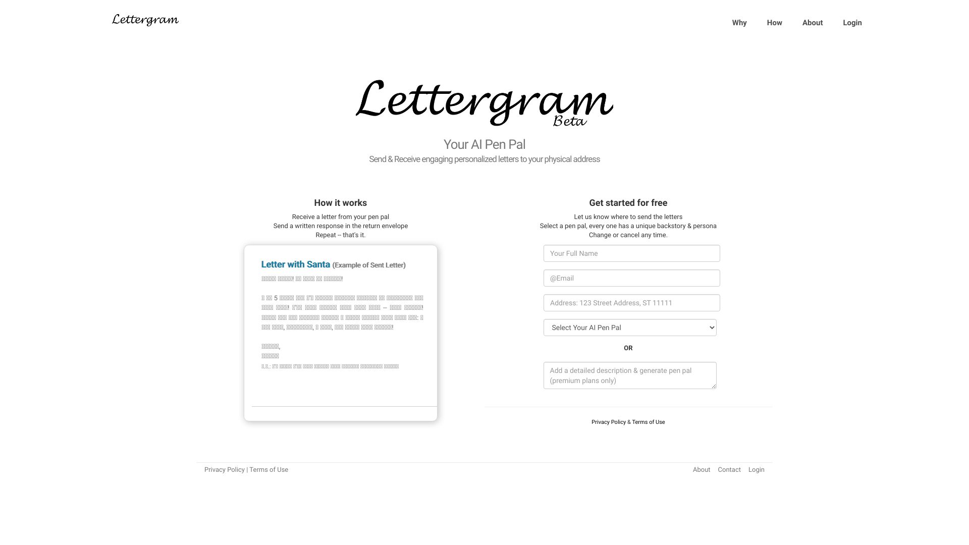 Lettergram – Your AI PenPal