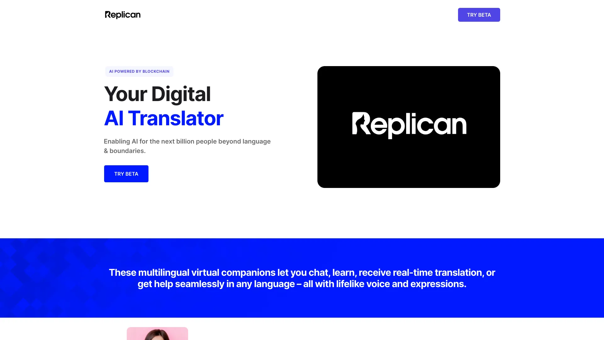 Replican AI – talk to AI in any language