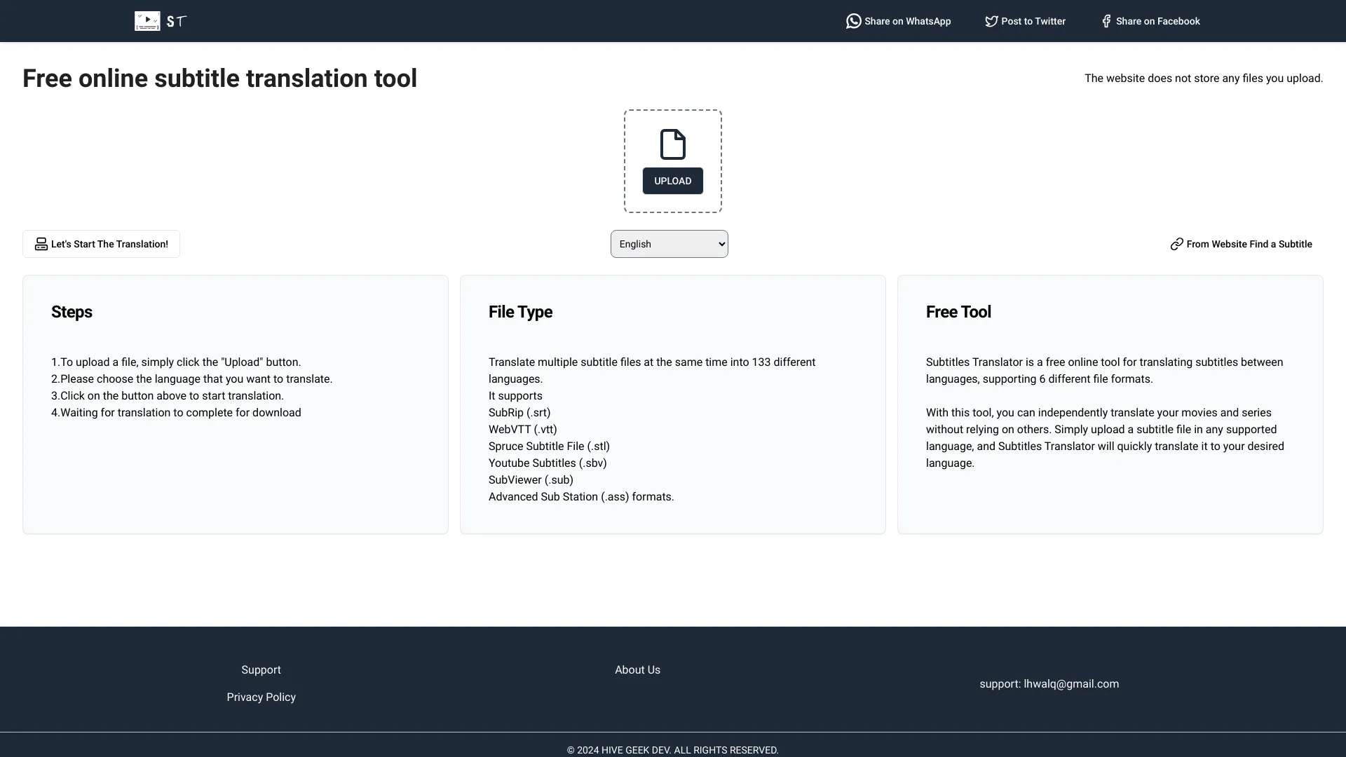 Subtitle Translation Tool