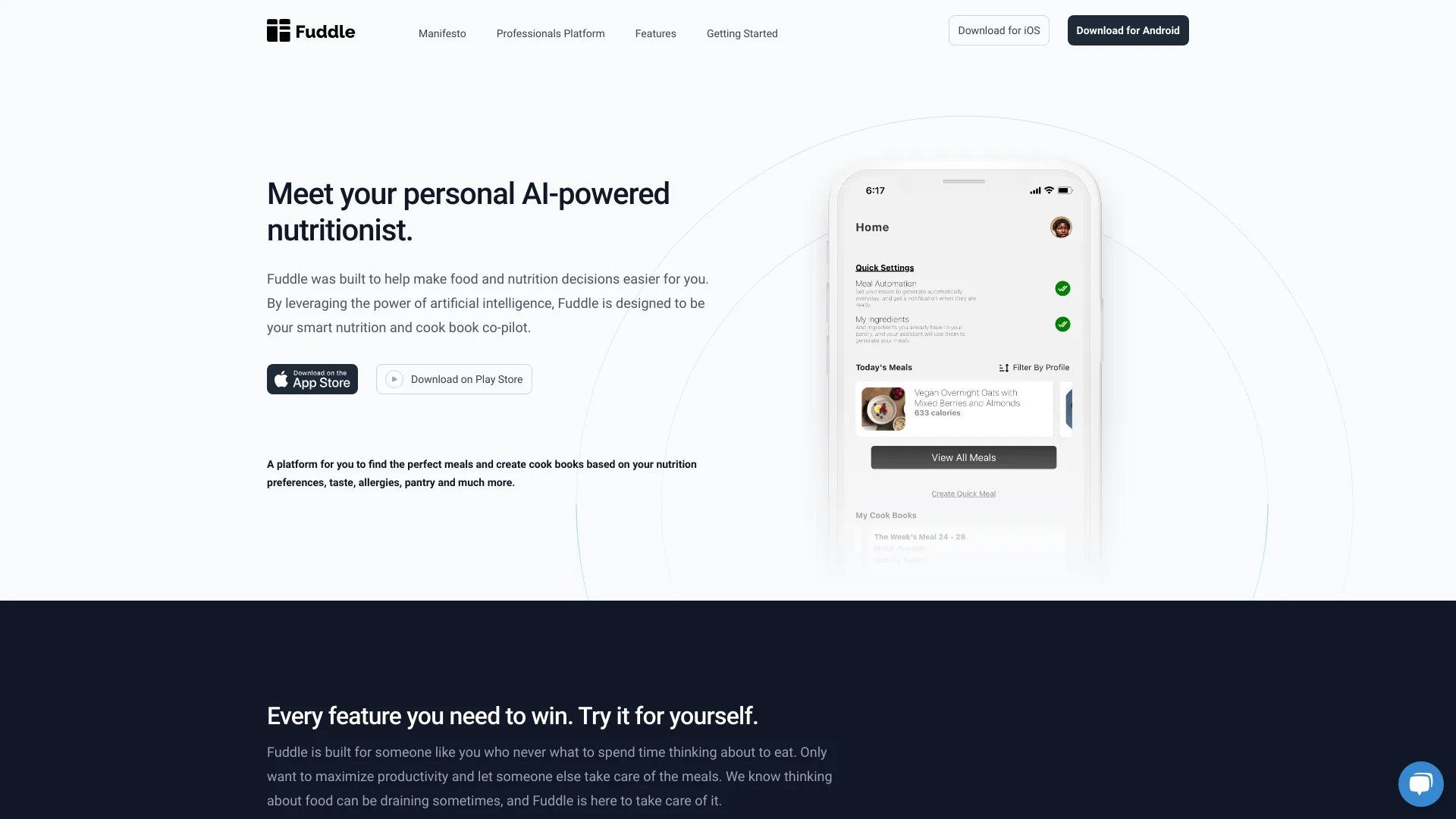 Fuddle – Personal AI Nutritionist