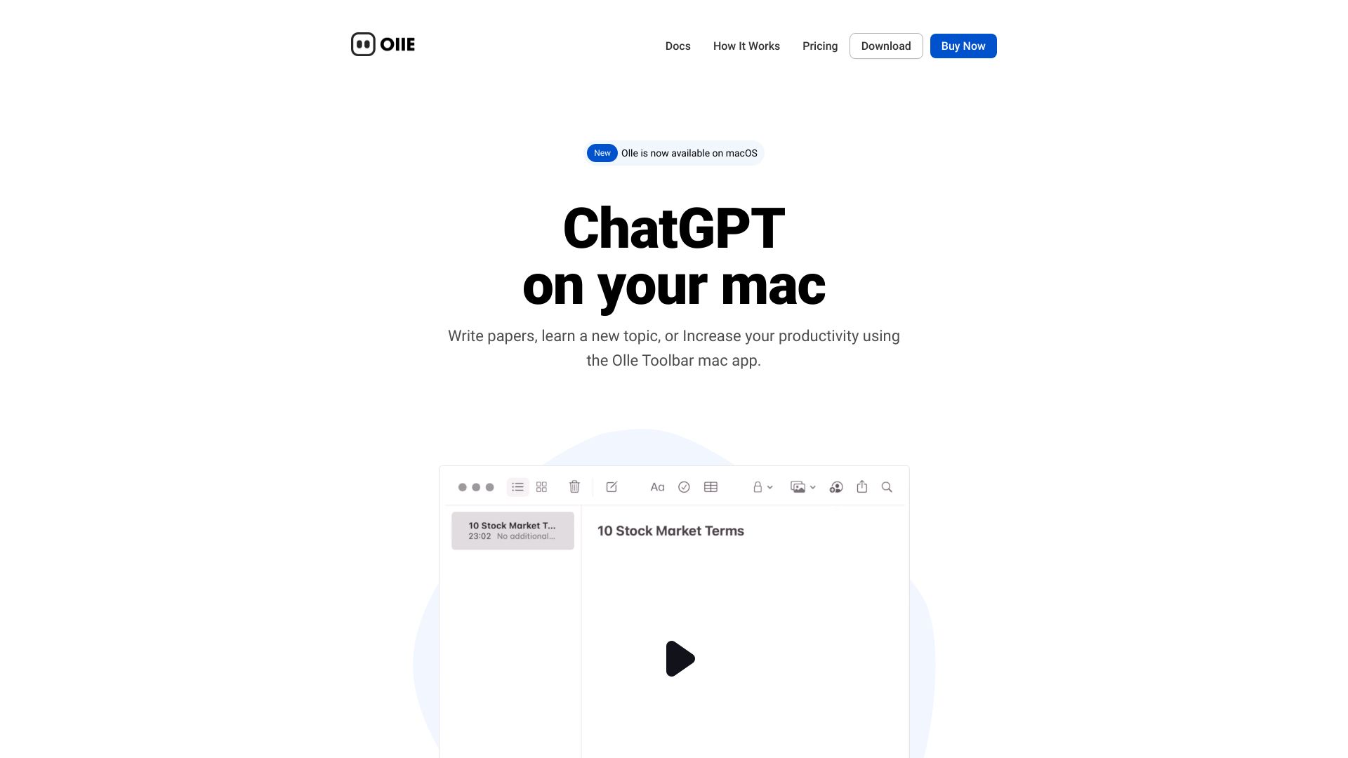 Olle – AI Powered Toolbar Assistant