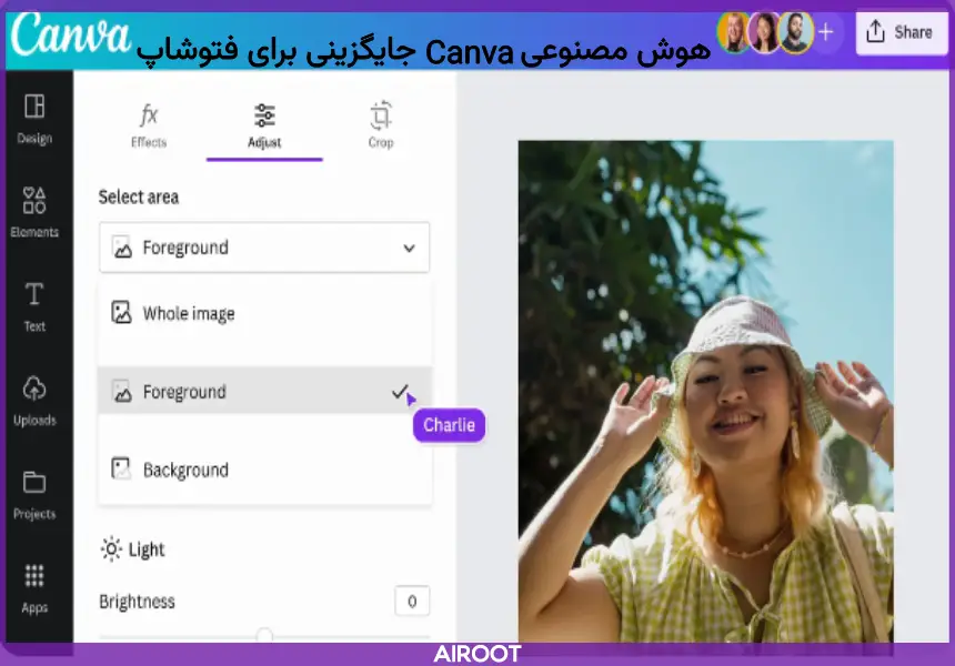 Canva یک ابزار هوش مصنوعی برای طراحی گرافیکی